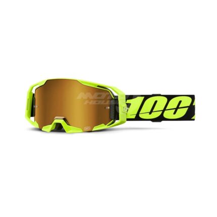 Очила 100% ARmatic Neon Yellow - Mirror True Gold