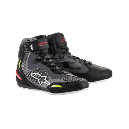 FASTER_3_RIDEKNIT_SHOES_BLACK_GREY_RED_YELLOW_FLUO_ALPINESTAR_MOTOHOUSE