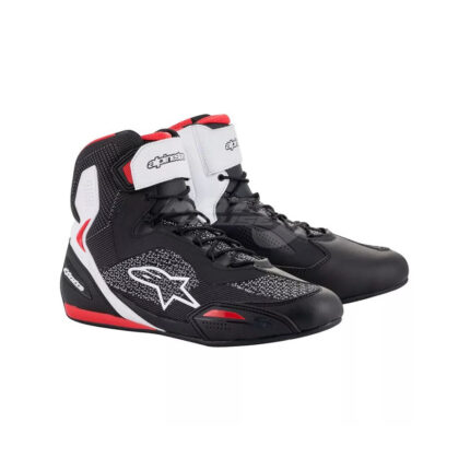 FASTER_3_RIDEKNIT_SHOES_BLACK_WHITE_RED_ALPINESTAR_MOTOHOUSE
