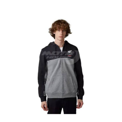FOX_X_HONDA_ZIP_FLEECE_BLK_FOX_MOTOHOUSE