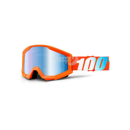 Oчила STRATA ORANGE MIRROR BLUE-motohouse.bg