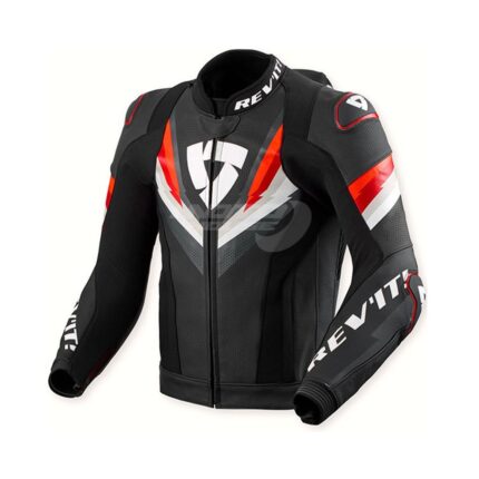 Кожено яке REVIT Quantum 3 Pro - Black Red