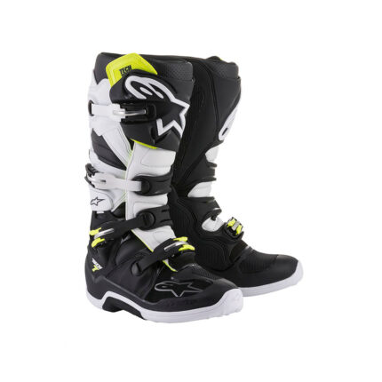 TECH 7 BLACK WHITE ALPINESTARS-motohouse.bg