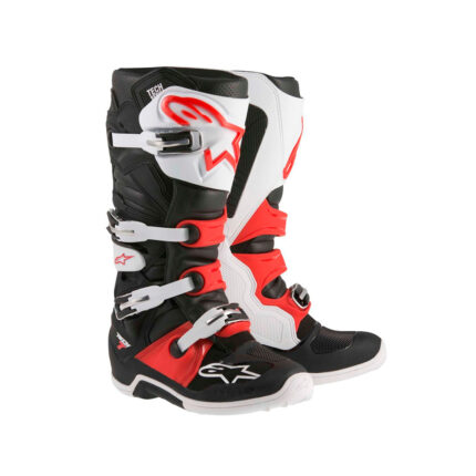TECH 7 BLACK WHITE RED-motohouse.bg