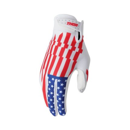 Мотокрос ръкавици Thor Launchmode Patriot - Red White Blue