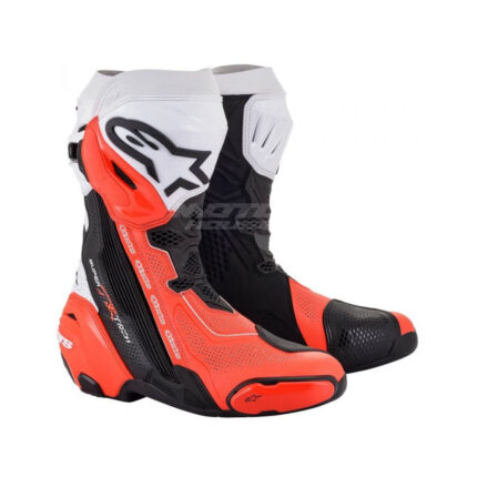 Ботуши SUPERTECH R VENTED BLACK/WHITE/RED FLUO ALPINESTARS