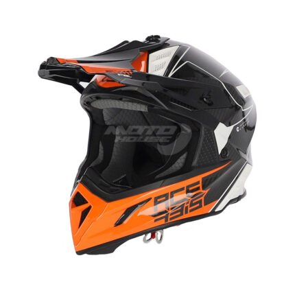 Каска ACERBIS STEEL CARBON WHITE/ORANGE