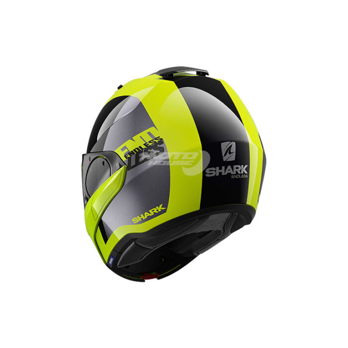 Каска EVO ES ENDLESS GLOSS BLACK YELLOW SHARK-motohouse.bg