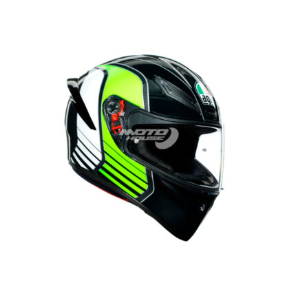 Каска K-1 AGV Multi Power Gunmetal-White-Green-motohouse.bg