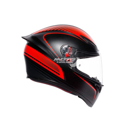 Каска K-1 AGV Multi Warmup Matt Black-Red-motohouse.bg
