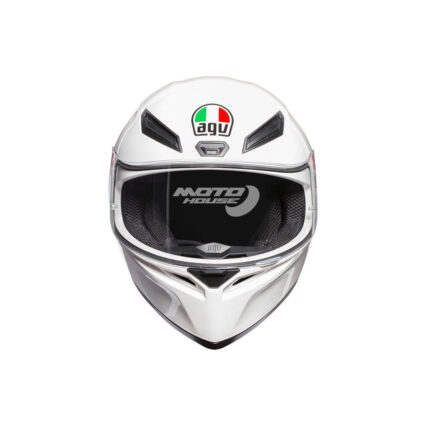 Каска K-1 AGV Solid White-motohouse.bg