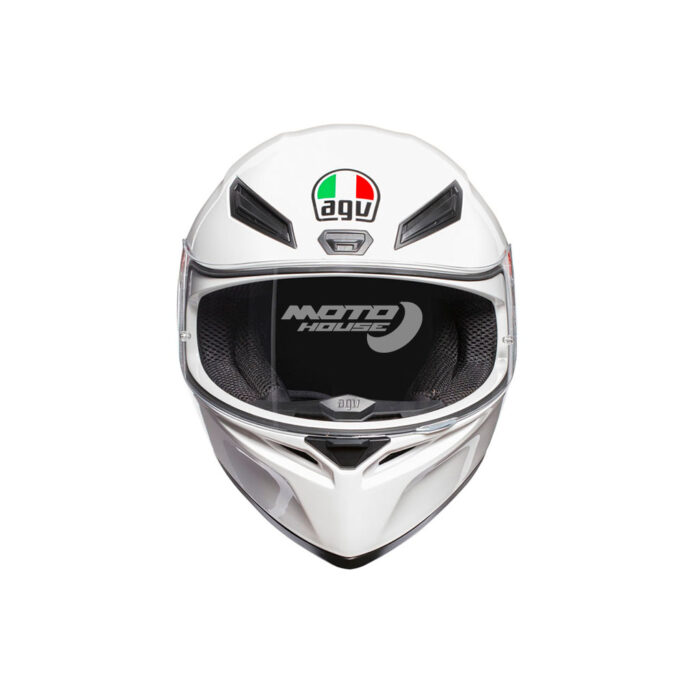 Каска K-1 AGV Solid White-motohouse.bg