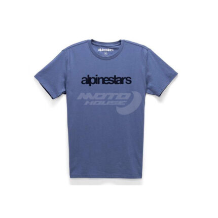 Тениска HERITAGE WORD P.TEE BLUE ALPINESTARS