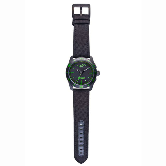 Часовник TECH WATCH 3H BLACK-BLACK-GREEN ALPINESTARS
